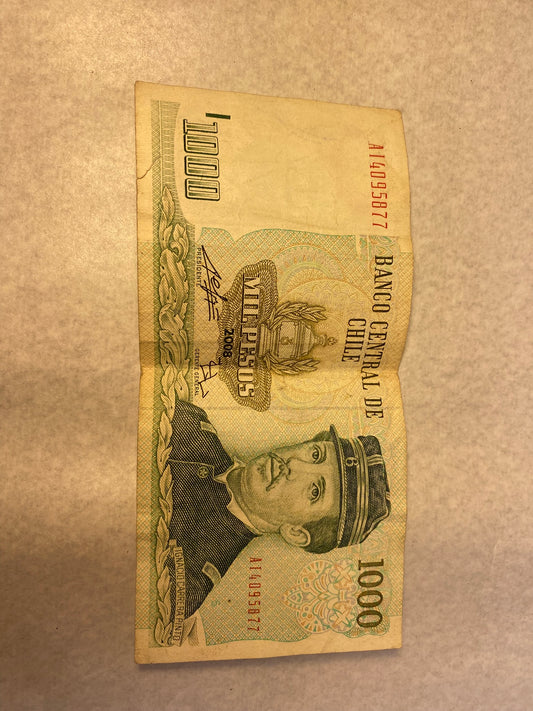 Billete de 1000 pesos antiguo